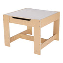 Kids Natural Color Wooden Storage Table and Chairs Set childrensterritory
