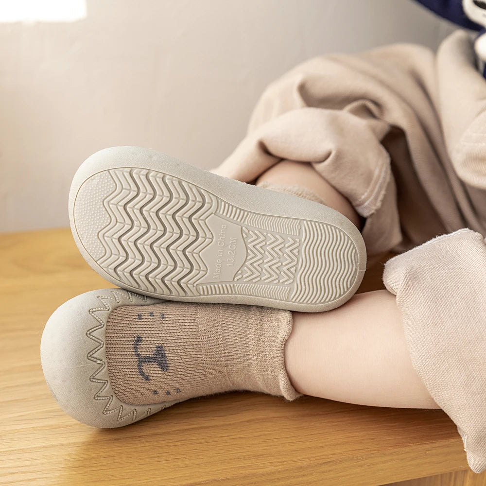 Baby Cute Cartoon Design Rubber Sole Floor Socks Shoes childrensterritory
