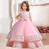 Sequins Bowknot Design Long Princess Dresses for Girls childrensterritory