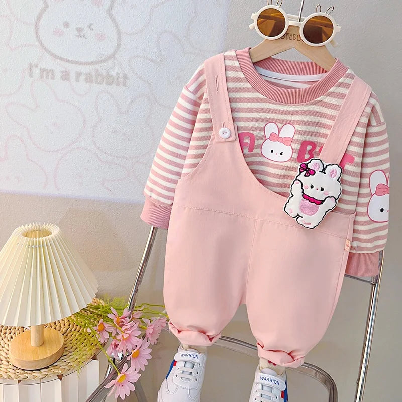 Cartoon Design Baby Boy Color Blocking 2PC Casual Clothes Set