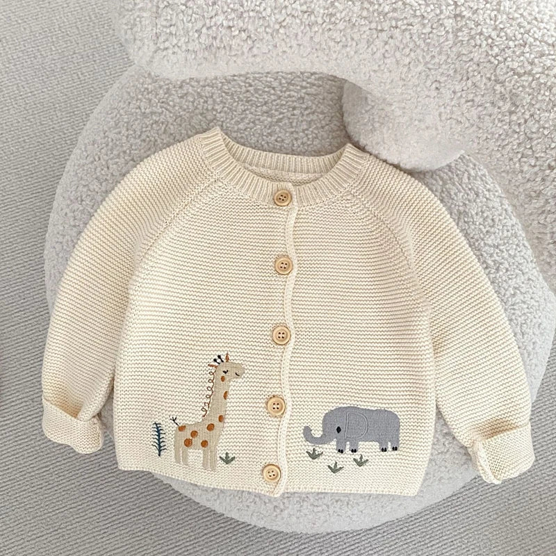 Round Neck Embroidery Design Sweater For Girls childrensterritory