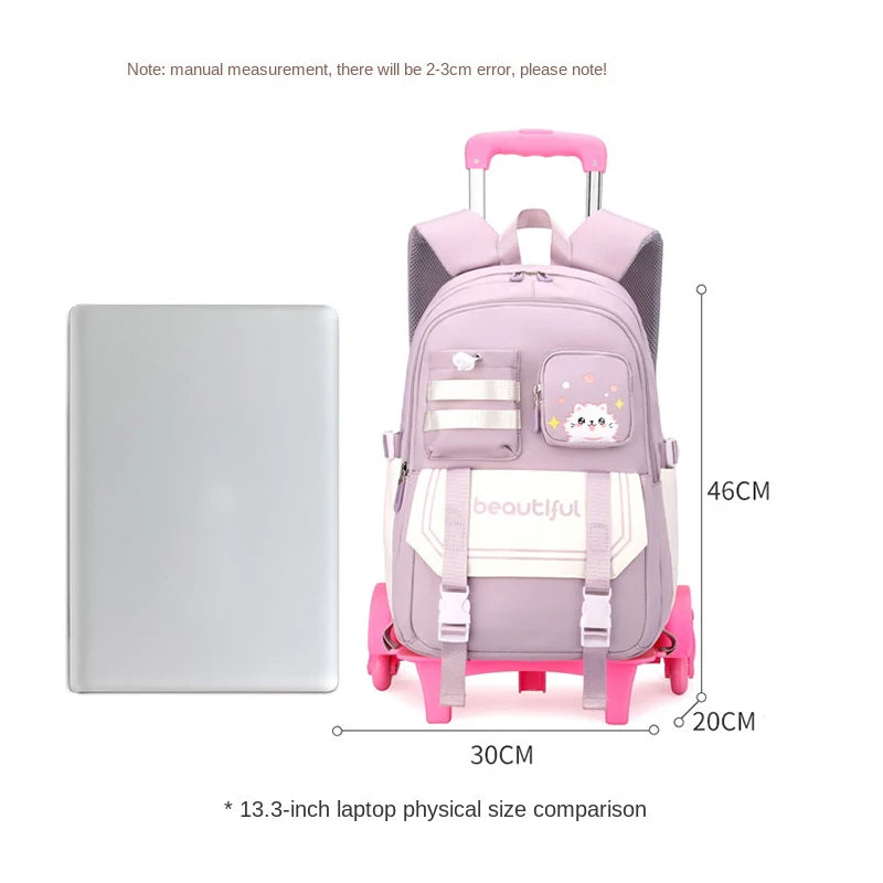 Kids’ Stylish Multicolor Travel Trolley Bag