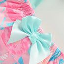 Baby Girls Cartoon Flowers Print 3pcs Clothing Set for Summer childrensterritory