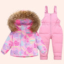 Kids' Long-Sleeved Winter Hooded Snowsuit childrensterritory