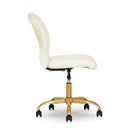 Adaptable Armless Office Chair with Cushioned Seat and Back childrensterritory