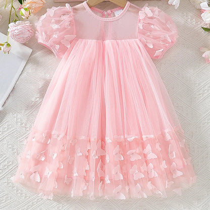 Flower Design Cute Summer Princess Dresses for Girls