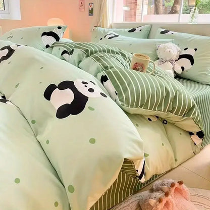 Soft &amp; Colorful Cartoon Print Bedding Set for Kids childrensterritory
