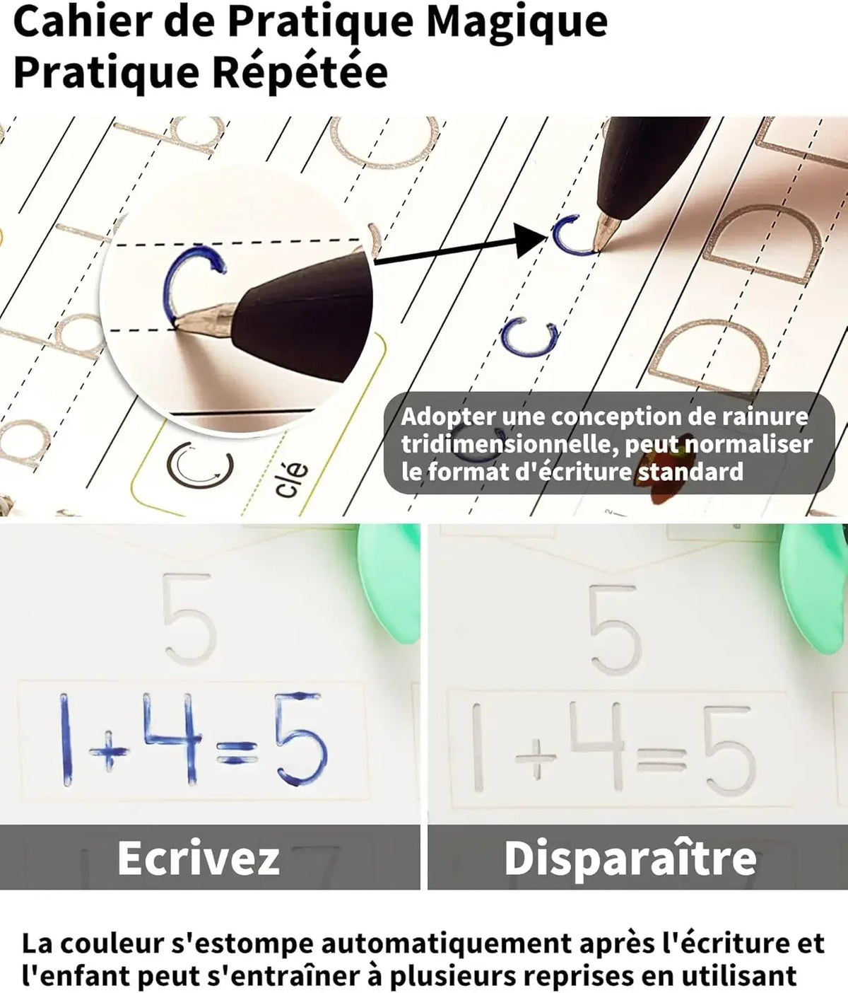 French Letter and Number Practice Copybook for Kids