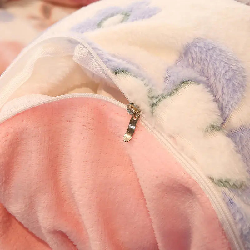 Flannel Fleece 1pc Winter Warm Duvet Cover for Kids Bed