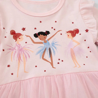 Short Sleeves Girls Cute princess Dresses childrensterritory