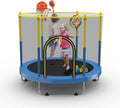 6 FT Trampoline with Basketball Hoop & Dart Board for Kids childrensterritory