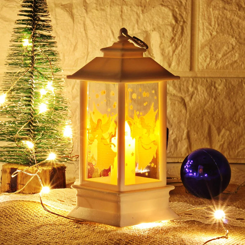 1pc Led Santa Claus, Snowman Hanging Lantern For Xmas