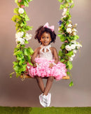 Sleeveless Flower Design Birthday Party Dresses childrensterritory
