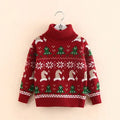 Kids' High Neck Christmas Design Winter Sweater childrensterritory