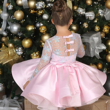 Kids Girls Sequins Princess Ball Gown for Prom Party