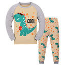 Kids Boys Cartoon Print Long Sleeves Pajamas Sets childrensterritory