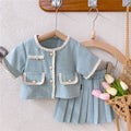 Kids' Korean Style 2-Piece Top and Wide-Legged Pants Suit for Girls childrensterritory
