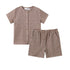 Kids Boys Girls Plaid Matching Summer Clothing Sets childrensterritory
