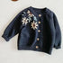 Solid Color Long Sleeve Infant Girls Knitted Cardigans childrensterritory