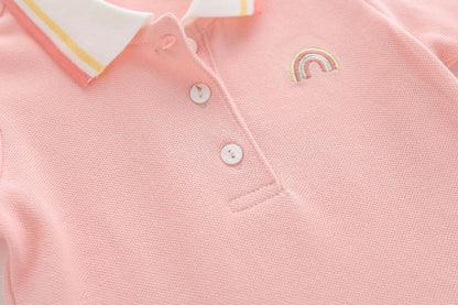 Little Girls Cotton Polo Dress for Summer childrensterritory