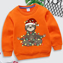 Cartoon Animal Print Children's Christmas Sweatshirts childrensterritory