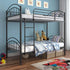 Convertible Metal Bunk Bed Frame with Removable Ladder & Guard Rail childrensterritory