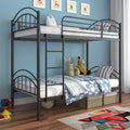 Convertible Metal Bunk Bed Frame with Removable Ladder & Guard Rail childrensterritory