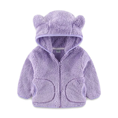 Toddler Boys Girls Warm Fleece Colorful Hoodies Jackets childrensterritory