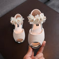 Girls Low Heel Rhinestone Flower Wedding Party Princess Shoes childrensterritory