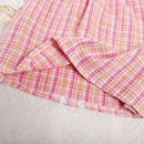 Little Girls' Plaid Lace Button Dress for Spring or Autumn childrensterritory