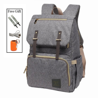 Waterproof Maternity Backpack with USB, Rechargeable Holder