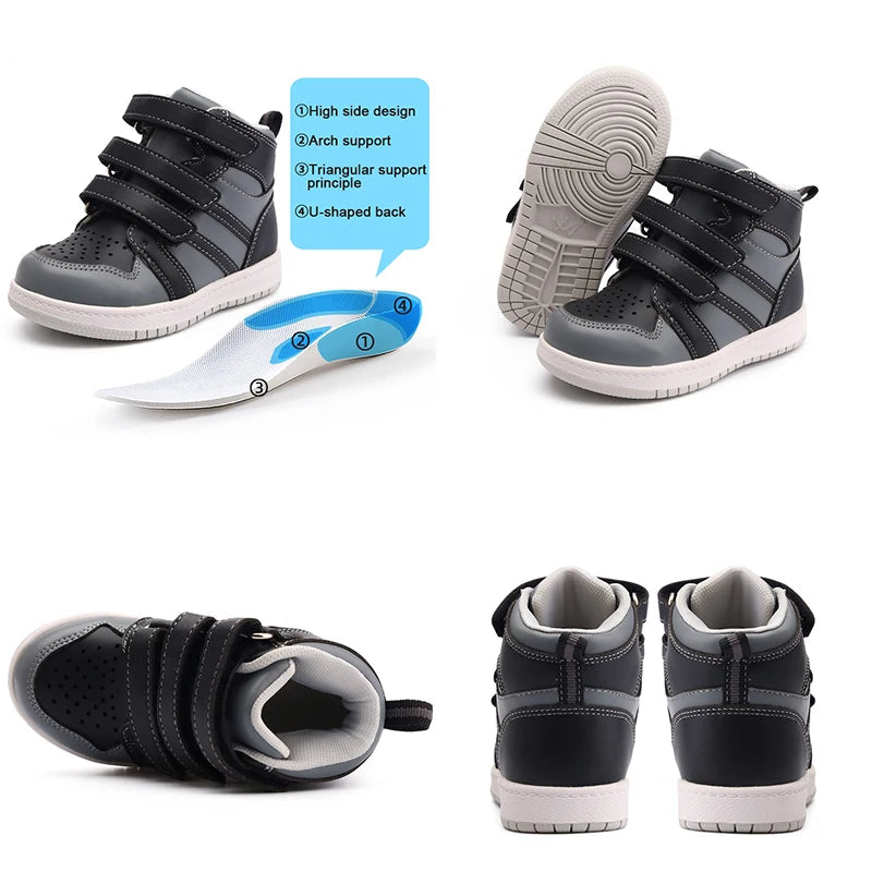 Children's High Top Boots with Arch and Ankle Support