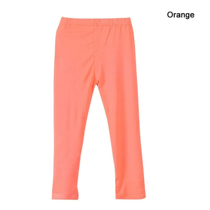 Kids Girls Candy Color Soft Elastic Cotton Leggings/Trousers childrensterritory