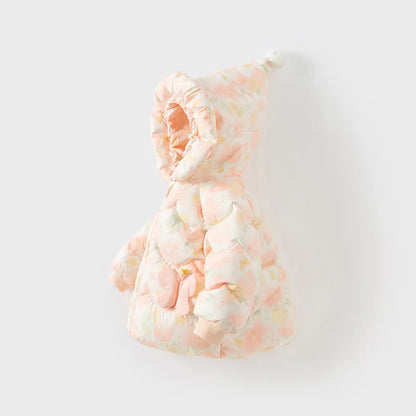 Girls Overcoat Fluffy Hooded Zipper Warm Jacket childrensterritory