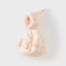 Girls Overcoat Fluffy Hooded Zipper Warm Jacket childrensterritory