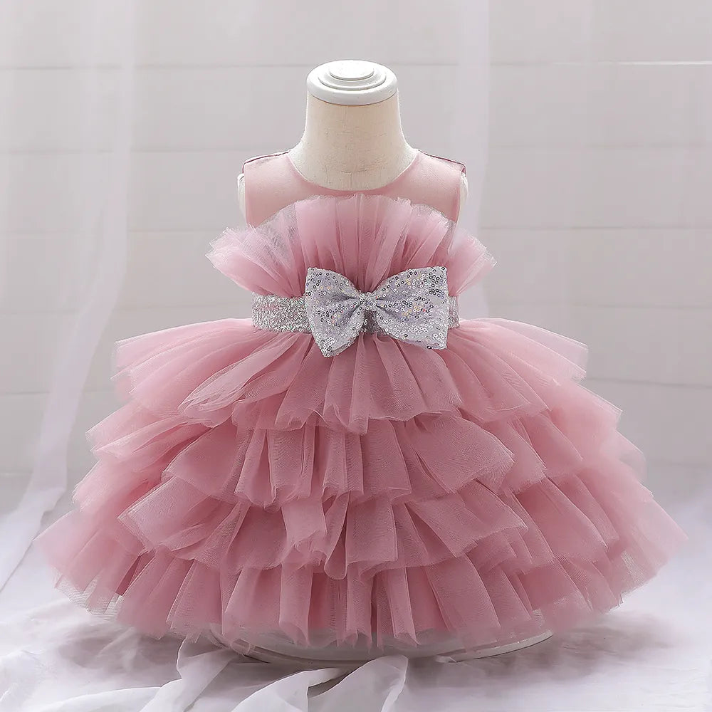 Baby Girls Puffy Christening Princess Brithday Dresses childrensterritory