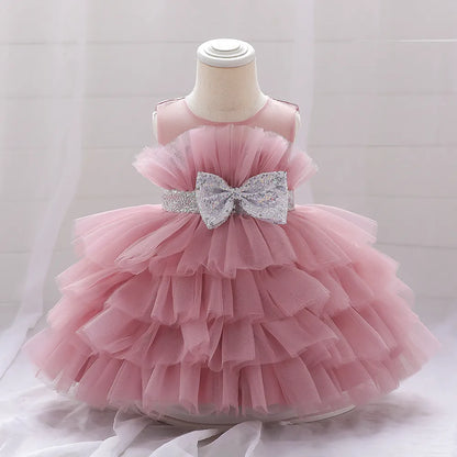 Baby Girls Puffy Christening Princess Brithday Dresses childrensterritory