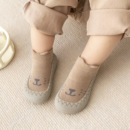 Baby Cute Cartoon Design Rubber Sole Floor Socks Shoes childrensterritory
