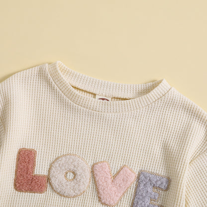 Love Embroidery Baby Unisex Summer Bodysuit childrensterritory