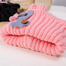Kids Warm Thick Cartoon Giraffe Knit Scarfs Neck Sets childrensterritory