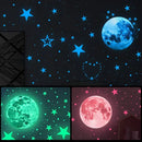 Luminous Colorful Moon Wall Stickers For Kids Bedroom childrensterritory