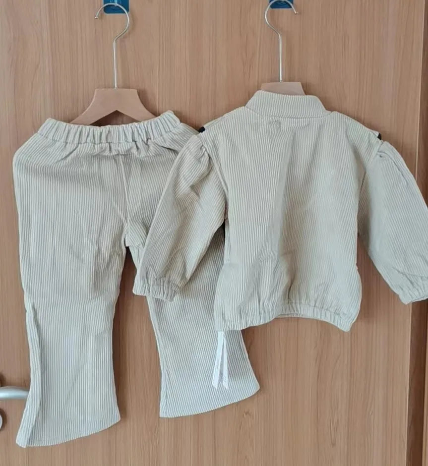 Kids Girl Korean Style Sweater + Pants Fashionable Two Piece Set childrensterritory