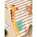 Cartoon Animal Print Romper with Cap for Baby Boy