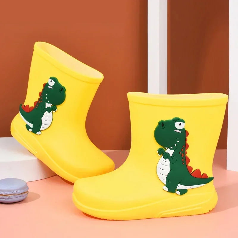 Non-slip Cartoon Dinosaur Design Children Rain Boots