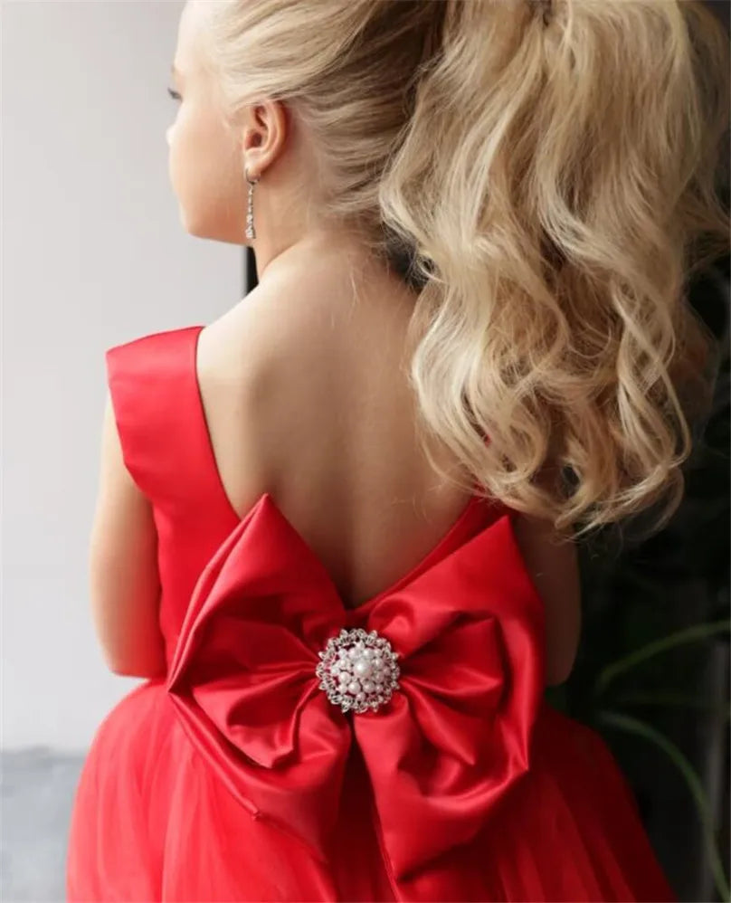 Fluffy Tulle A-Line Birthday Party Dress For Girls childrensterritory
