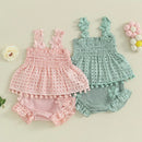 Newborn Girls Printed 2 Piece Muslin Clothes Sets