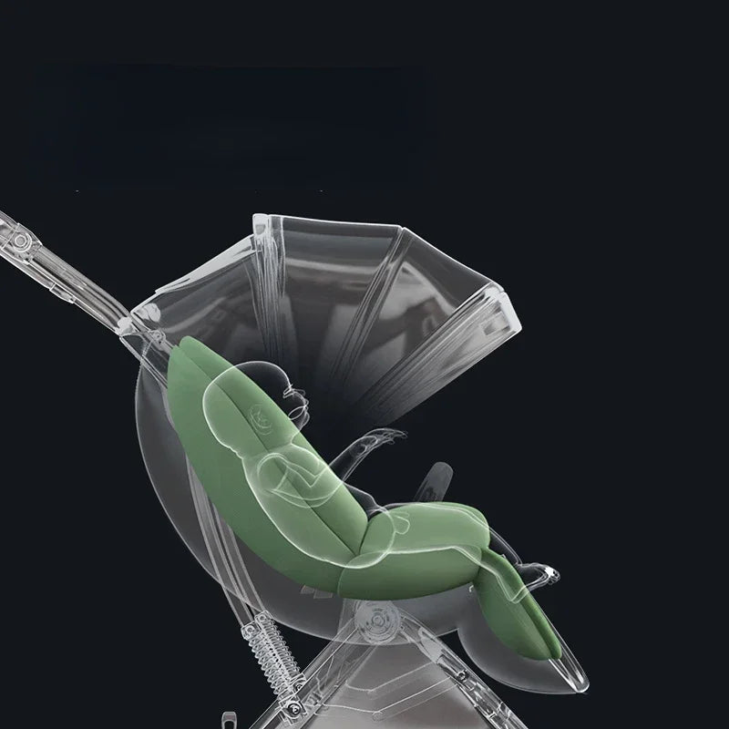 Two-way Foldable, Lightweight, and Detachable Twin Baby Stroller