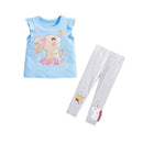 Little Girls Lovely Cartoon Design Summer Cotton Outfits childrensterritory