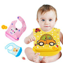 Soft Waterproof Cartoon Printed Adjustable Baby Bibs