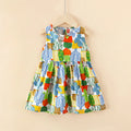 Kids Girls Cartoon Pattern Summer Party Dresses